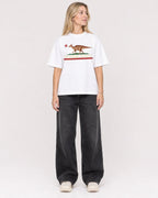 Mockup Boxy Heavyweight Tee White female full-body 08
