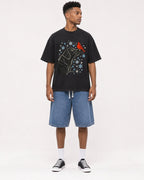 Mockup Boxy Heavyweight Tee Black male full-body 15