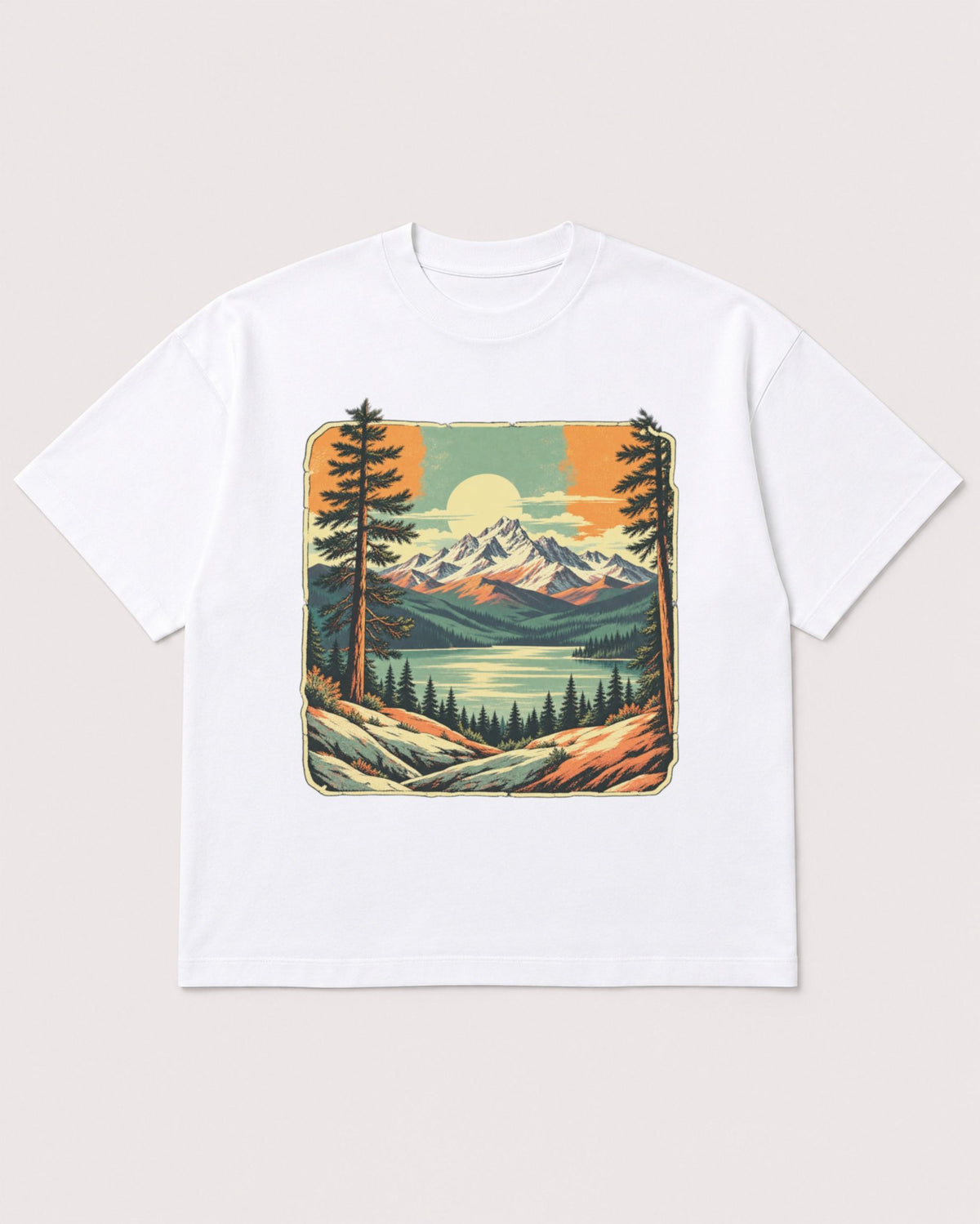 Mockup Boxy Heavyweight Tee White product