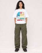 Mockup Boxy Heavyweight Tee White female full-body 07