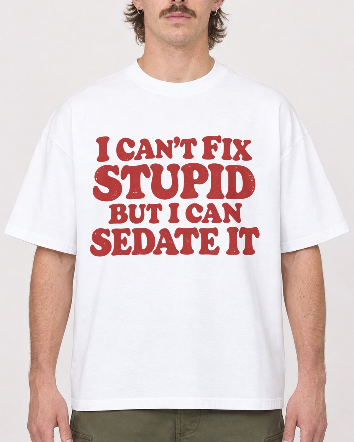Mockup Boxy Heavyweight Tee White male close-up 29