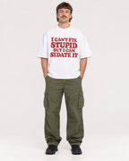 Mockup Boxy Heavyweight Tee White male full-body 29