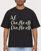 Mockup Boxy Heavyweight Tee Black male close-up 05