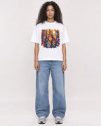 Mockup Boxy Heavyweight Tee White female full-body 10