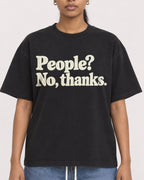 Mockup Boxy Heavyweight Tee Black female close-up 25