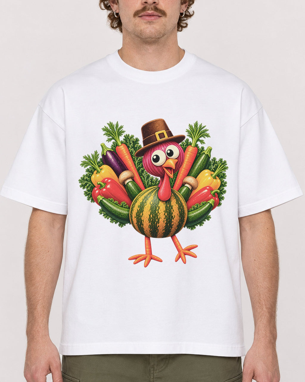 Mockup Boxy Heavyweight Tee White male close-up 09