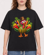 Mockup Boxy Heavyweight Tee Black female close-up 09