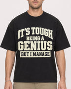 Mockup Boxy Heavyweight Tee Black male close-up 08