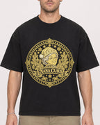 Mockup Boxy Heavyweight Tee Black male close-up 08