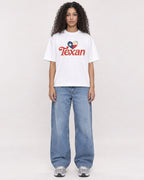 Mockup Boxy Heavyweight Tee White female full-body 10