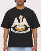 Mockup Boxy Heavyweight Tee Black male close-up 05