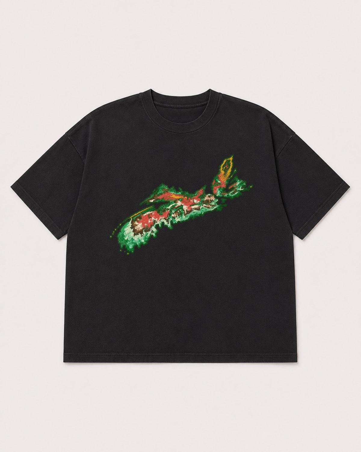 Mockup Boxy Heavyweight Tee Black product