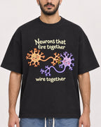 Mockup Boxy Heavyweight Tee Black male close-up 07