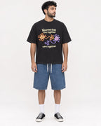 Mockup Boxy Heavyweight Tee Black male full-body 07