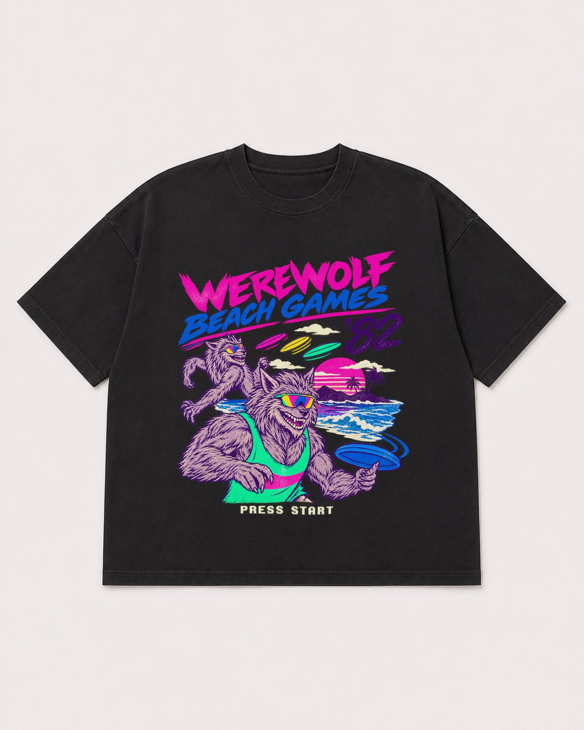 Mockup Boxy Heavyweight Tee Black product