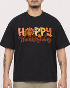 Mockup Boxy Heavyweight Tee Black male close-up 12