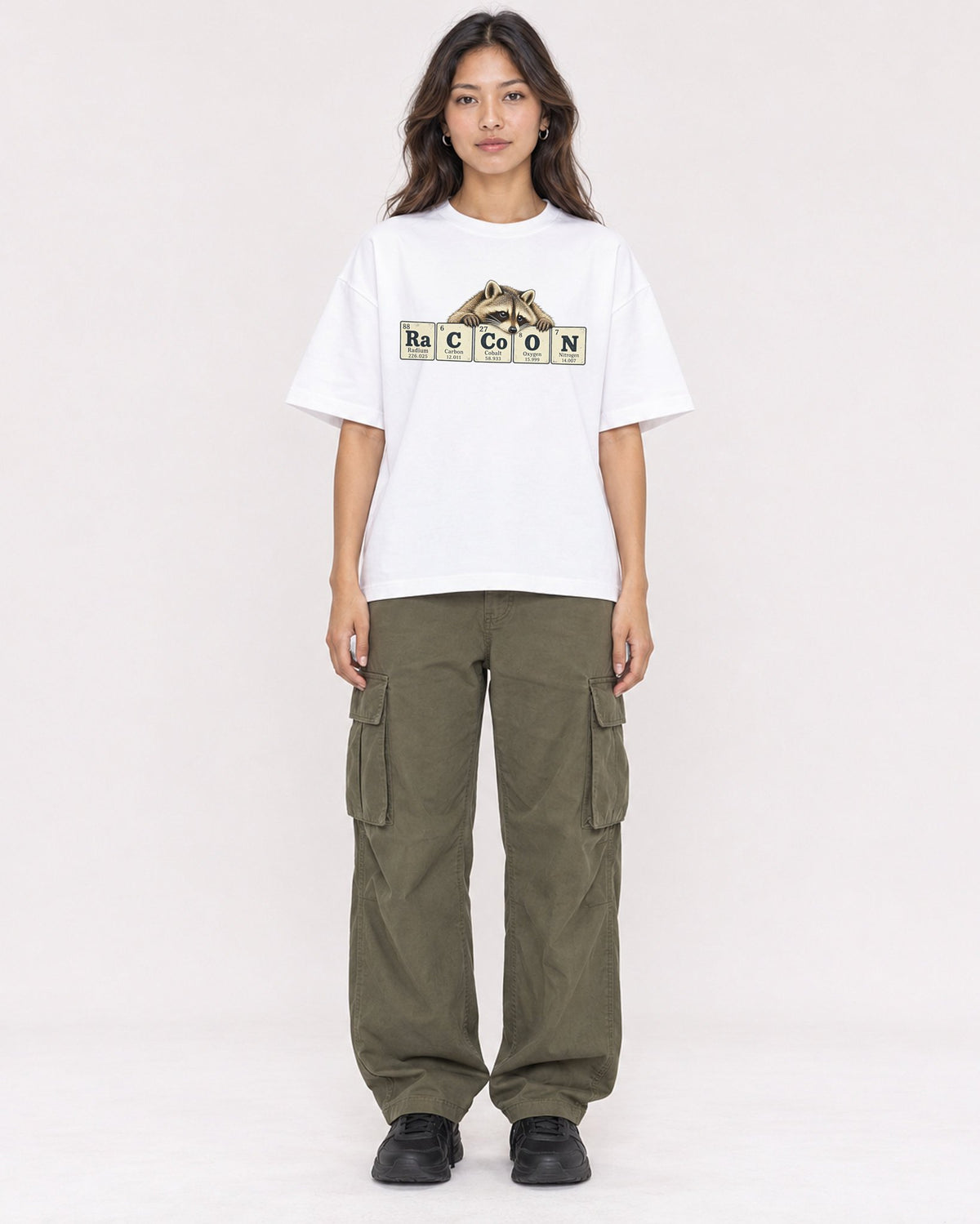 Mockup Boxy Heavyweight Tee White female full-body 02
