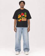 Mockup Boxy Heavyweight Tee Black male full-body 05