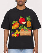 Mockup Boxy Heavyweight Tee Black male close-up 05