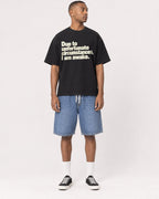 Mockup Boxy Heavyweight Tee Black male full-body 35