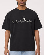 Mockup Boxy Heavyweight Tee Black male close-up 25