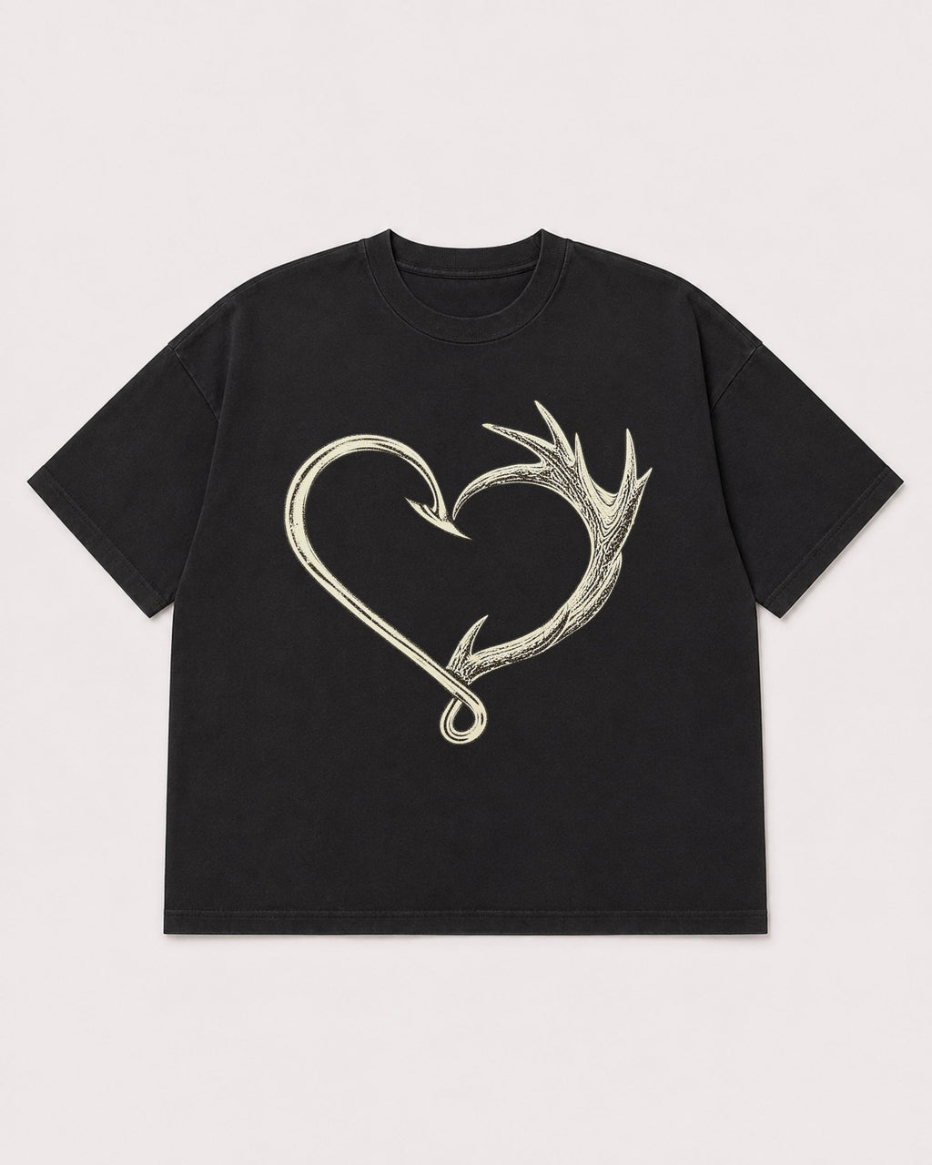Mockup Boxy Heavyweight Tee Black product