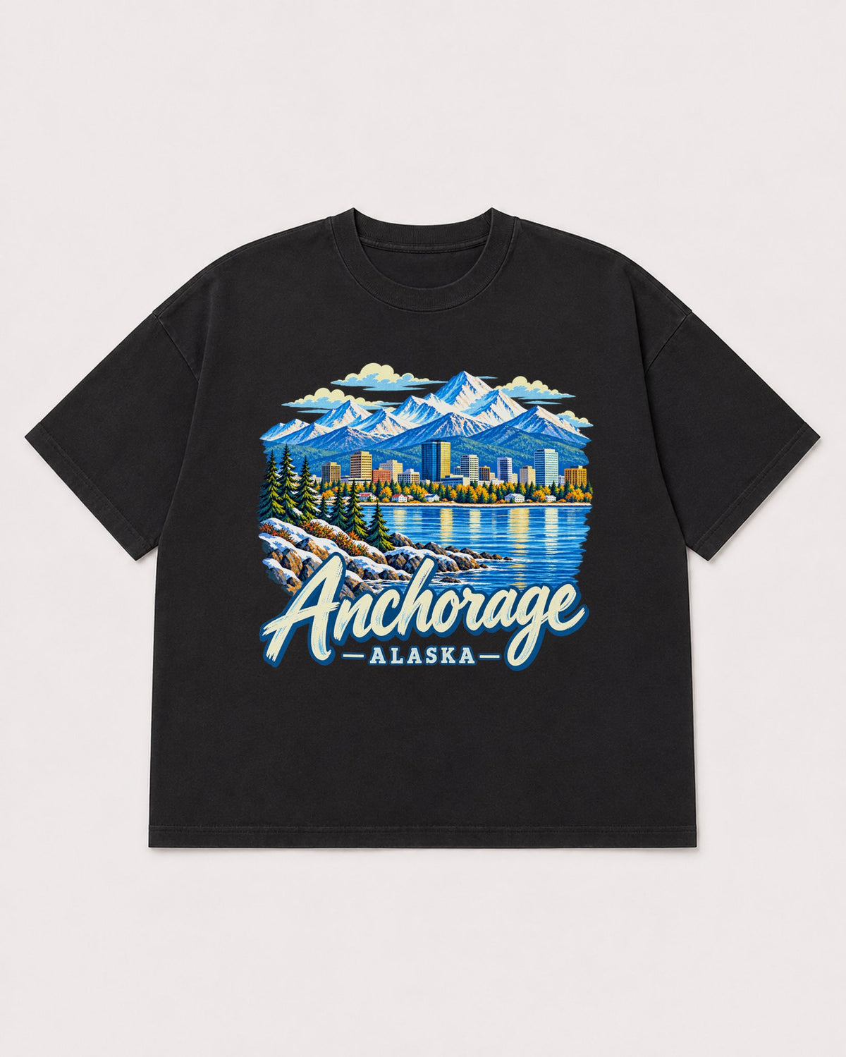 Mockup Boxy Heavyweight Tee Black product