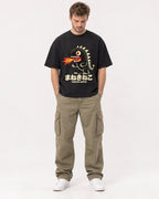 Mockup Boxy Heavyweight Tee Black male full-body 08