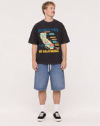 Mockup Boxy Heavyweight Tee Black male full-body 19