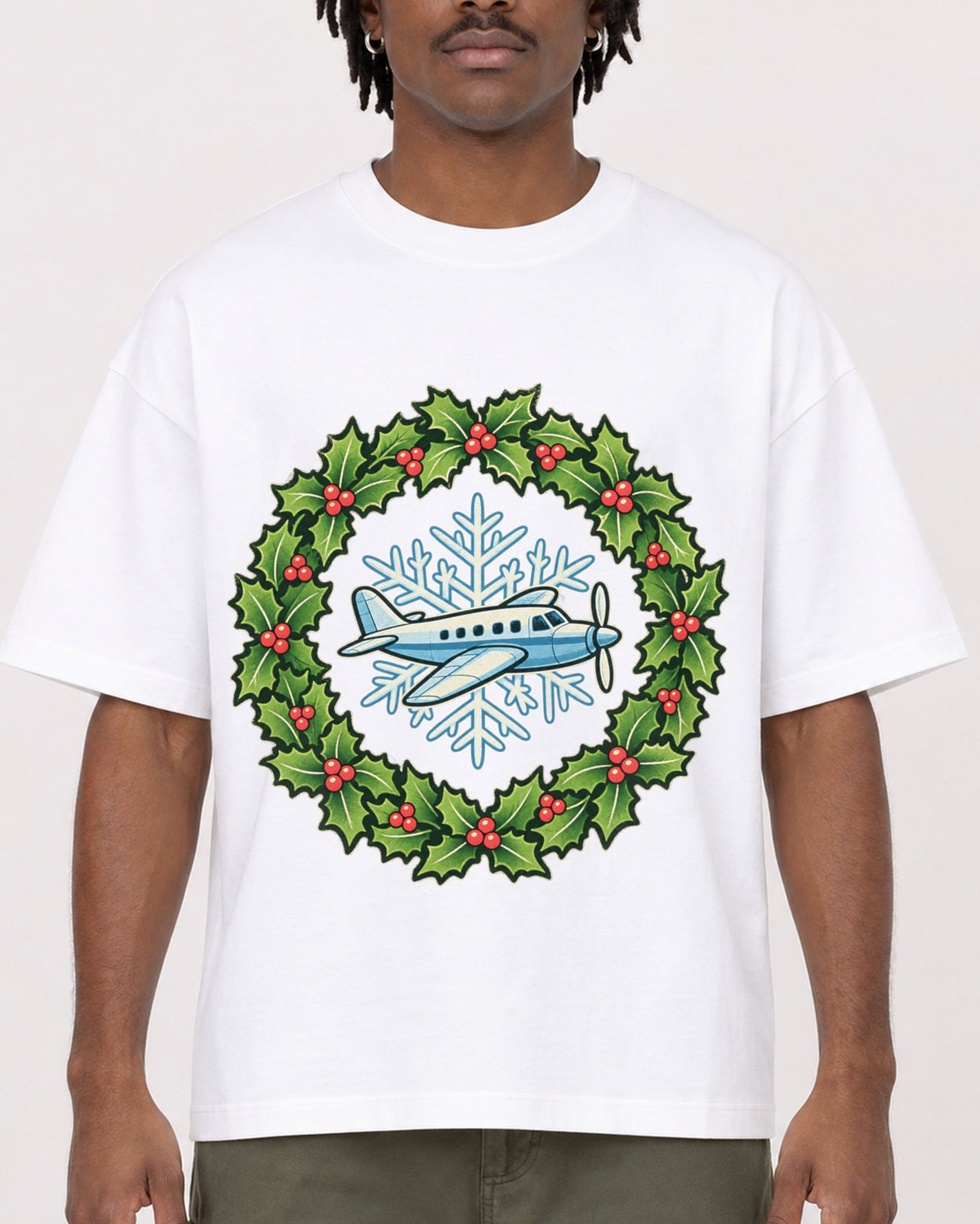 Mockup Boxy Heavyweight Tee White male close-up 04