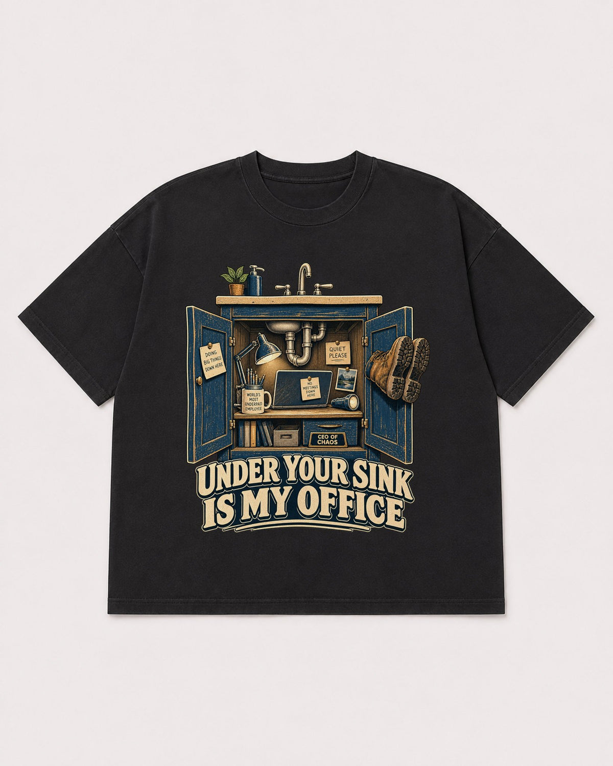 Mockup Boxy Heavyweight Tee Black product