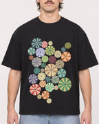 Mockup Boxy Heavyweight Tee Black male close-up 29