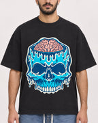Mockup Boxy Heavyweight Tee Black male close-up 07