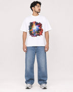Mockup Boxy Heavyweight Tee White male full-body 02