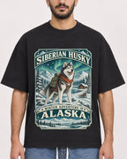 Mockup Boxy Heavyweight Tee Black male close-up 07