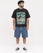 Mockup Boxy Heavyweight Tee Black male full-body 07