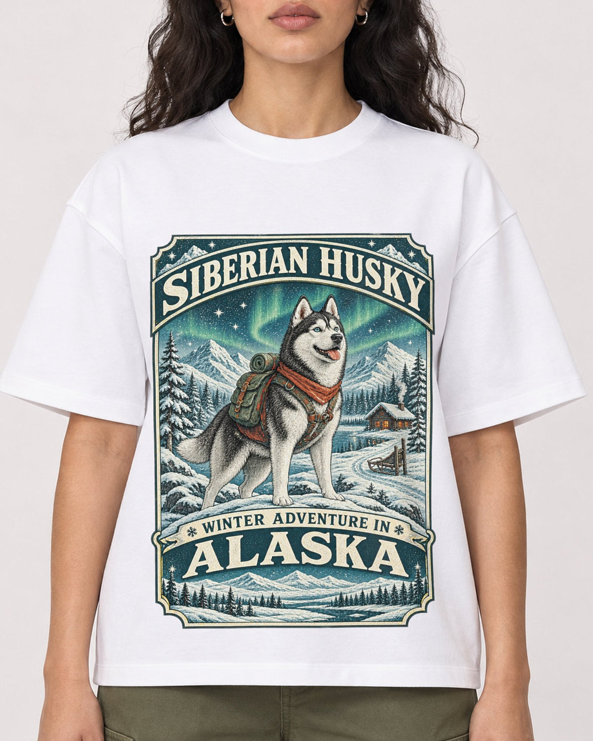 Mockup Boxy Heavyweight Tee White female close-up 07