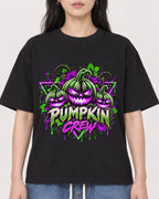 Mockup Boxy Heavyweight Tee Black female close-up 13