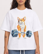 Mockup Boxy Heavyweight Tee White female close-up 06