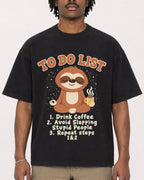 Mockup Boxy Heavyweight Tee Black male close-up 04