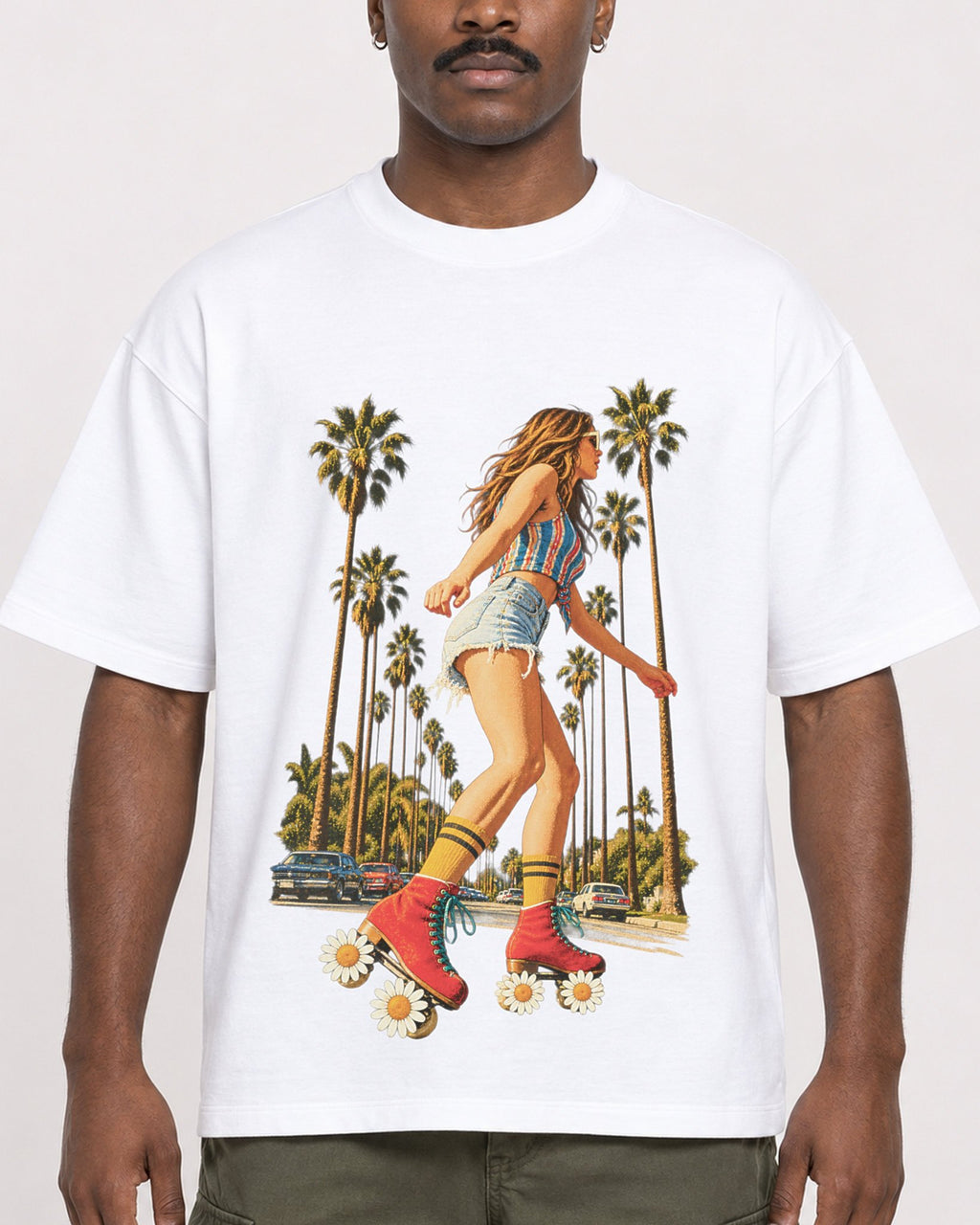 Mockup Boxy Heavyweight Tee White male close-up 14