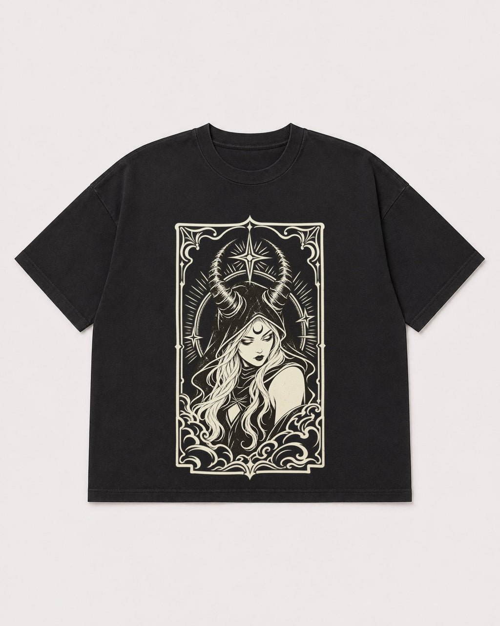 Mockup Boxy Heavyweight Tee Black product