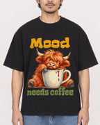 Mockup Boxy Heavyweight Tee Black male close-up 02