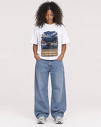 Mockup Boxy Heavyweight Tee White female full-body 05