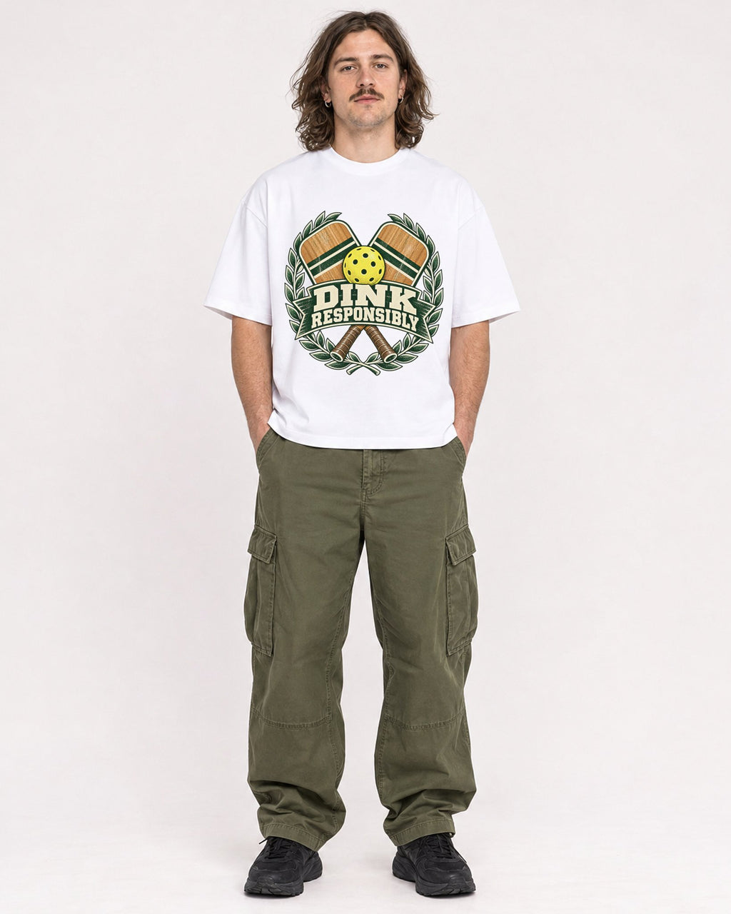 Mockup Boxy Heavyweight Tee White male full-body 49