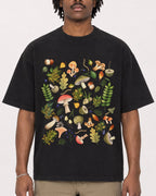 Mockup Boxy Heavyweight Tee Black male close-up 04