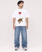 Mockup Boxy Heavyweight Tee White male full-body 02