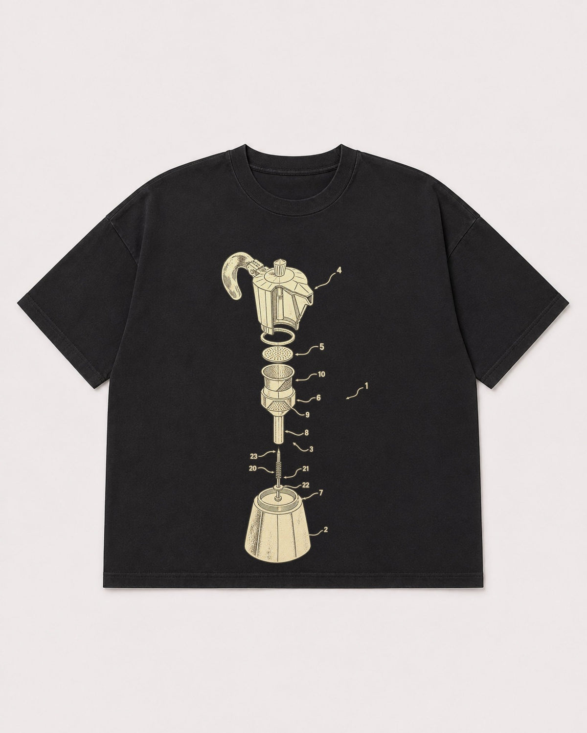 Mockup Boxy Heavyweight Tee Black product