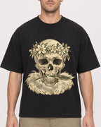 Mockup Boxy Heavyweight Tee Black male close-up 08