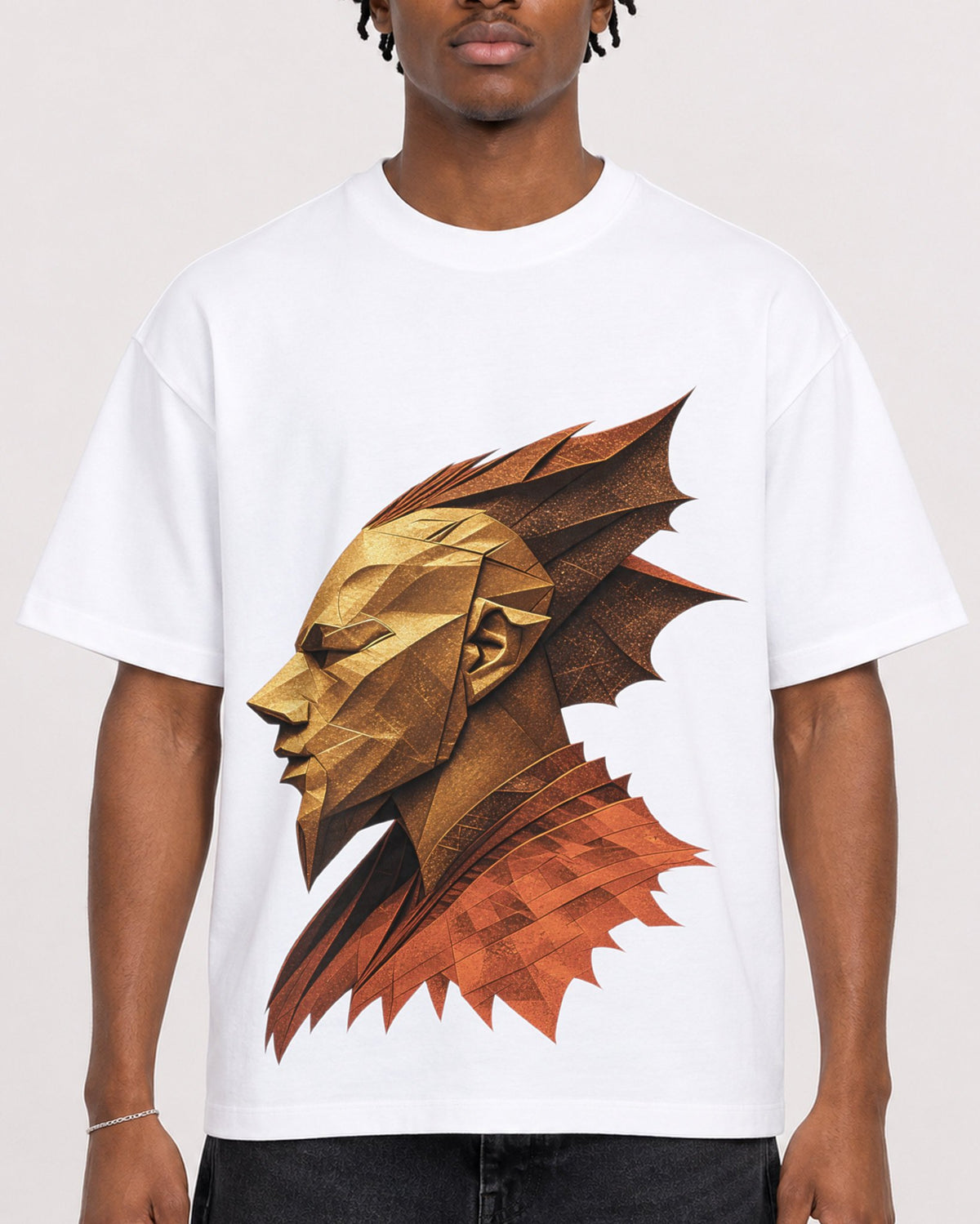 Mockup Boxy Heavyweight Tee White male close-up 05